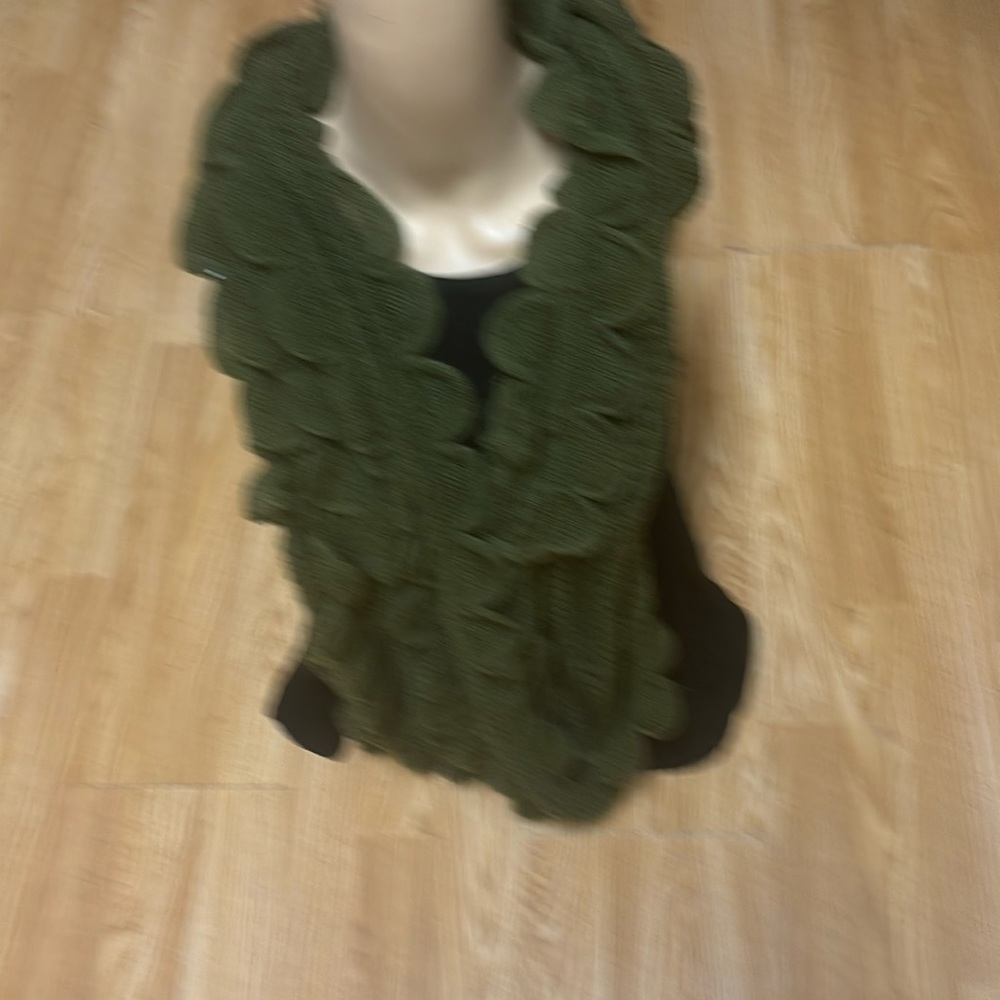 Emporio  Enzo Deep Olive Green Infinity Scarf.